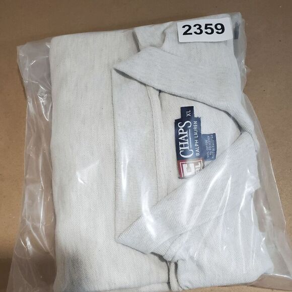 Chaps Ralph Lauren Shirt Men XL Gray Polo Golf Performance High Low Slit Popover - Picture 7 of 7